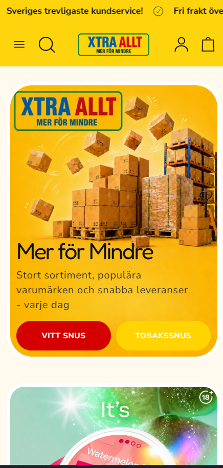 Xtraallt mobile storefront