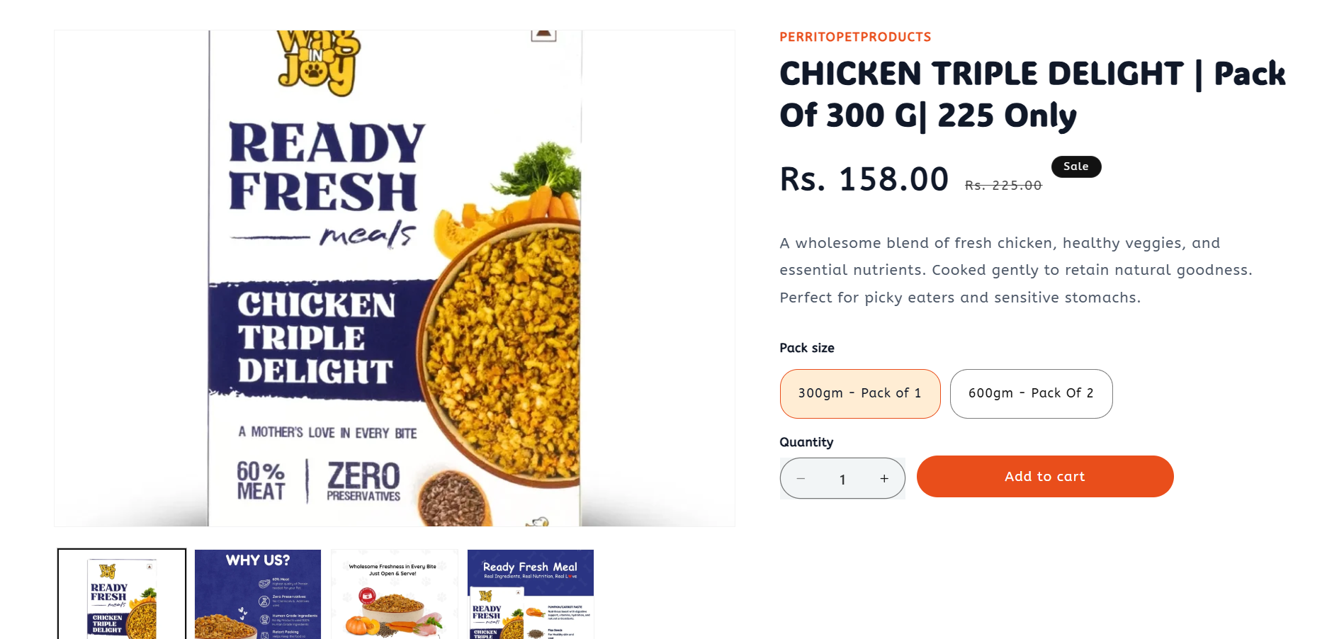 Perrito Pet Products — Product Page