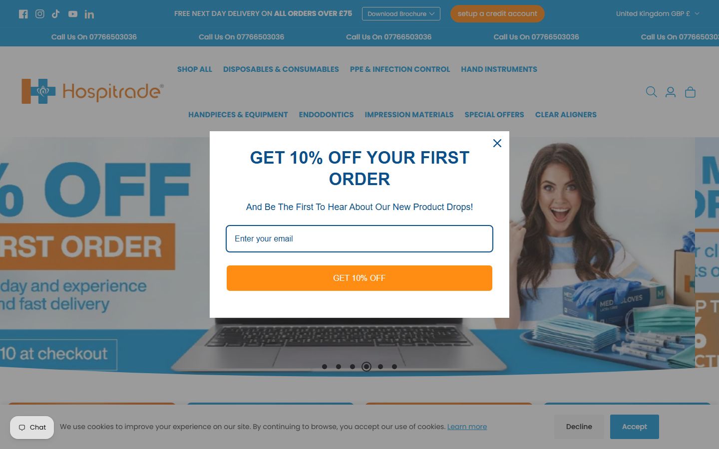 Hospitrade UK homepage