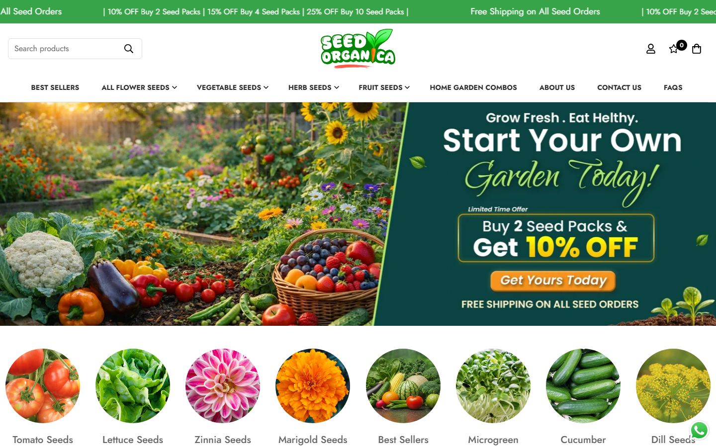 Seed Organica homepage
